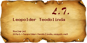 Leopolder Teodolinda névjegykártya
